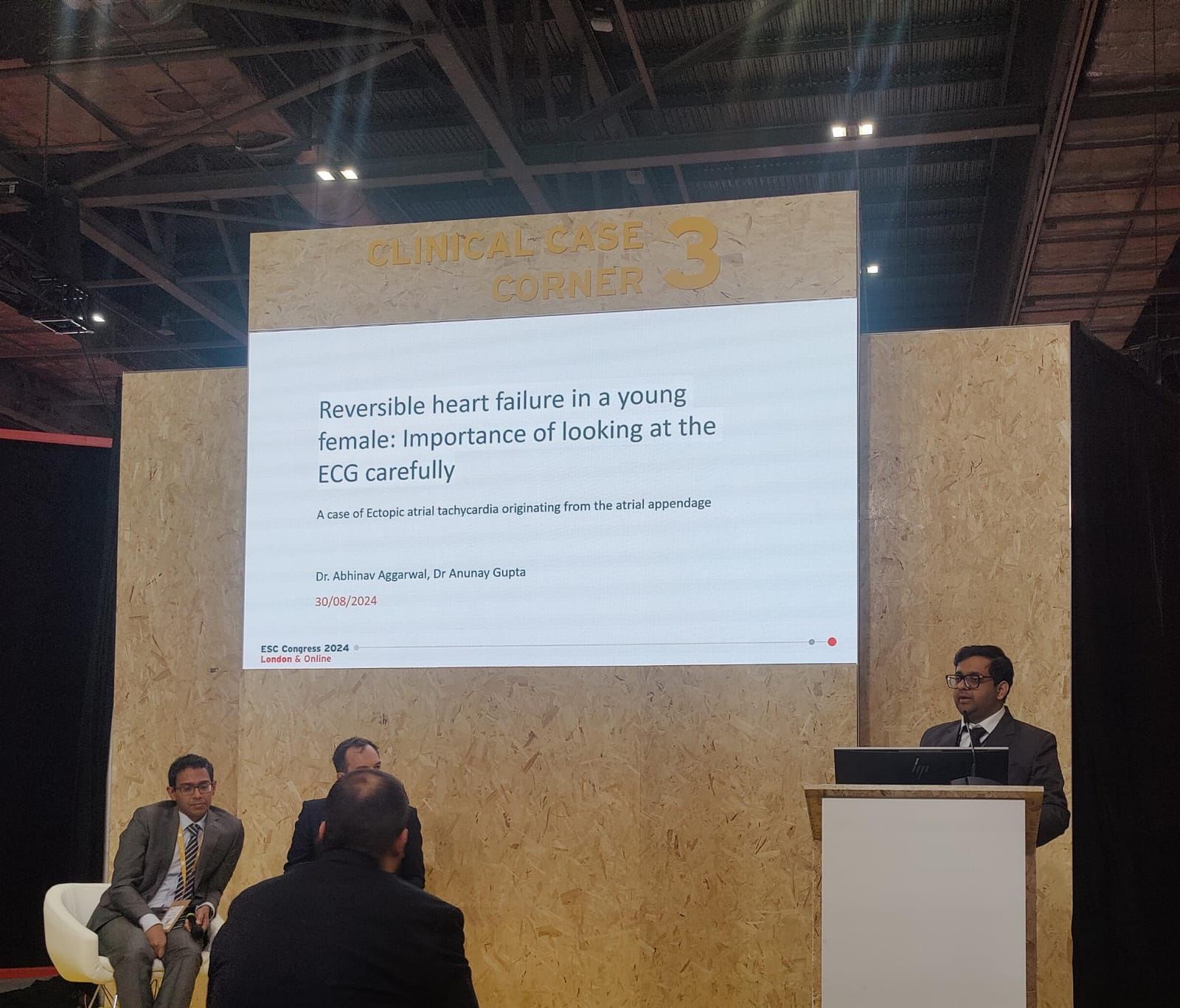 Dr. Abhinav Aggarwal presenting at ESC Congress 2024