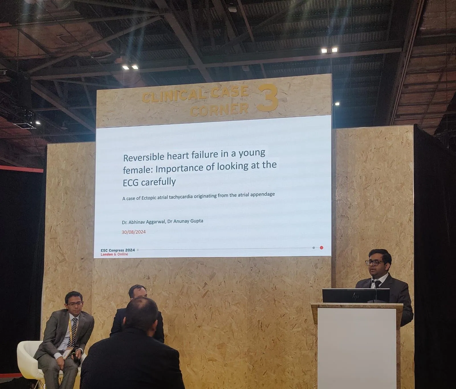 Dr. Abhinav Aggarwal presenting at ESC Congress 2024